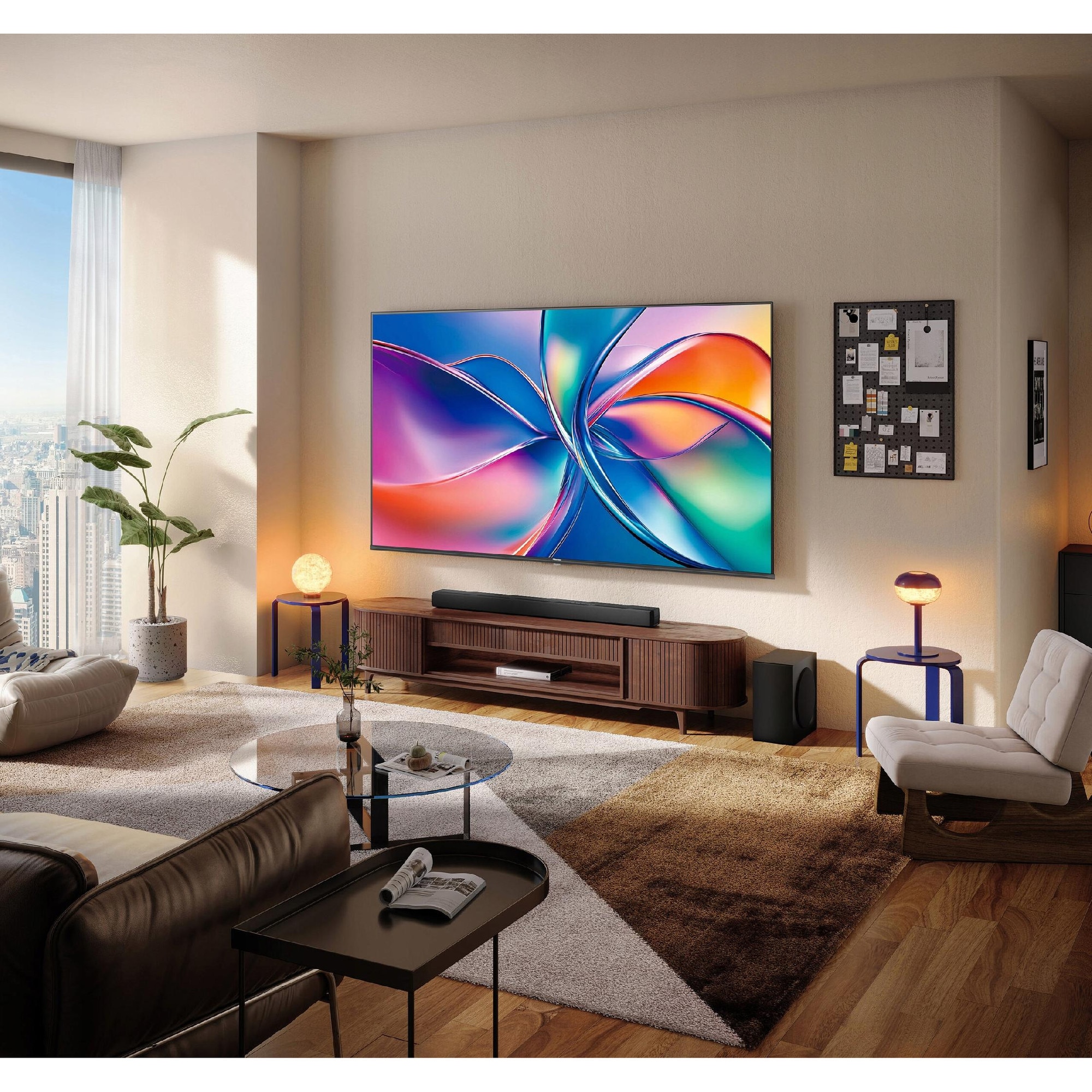 Televizor QLED 55" HISENSE E79Q Pro 4K 144Hz, Dolby Vision, Wi-Fi, Bluetooth, Negru