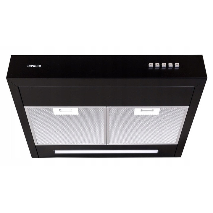 Тънък абсорбатор VDB Fat 60, 348m3/h, 65dB, черен, 59.8x9.5x50см