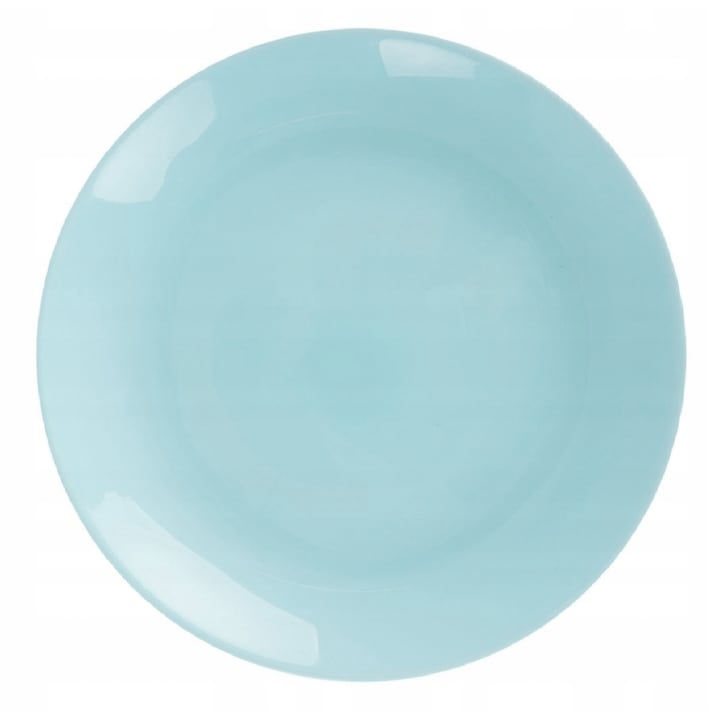 Farfurie Diwali Turquoise, 25 cm, turcoaz, sticla, rotunda