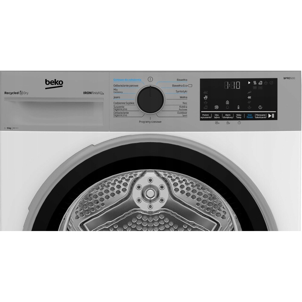 Masina de spalat rufe BEKO B5T69243WSPB bPRO500 9kg, sistem de uscare cu pompa de caldura, alb, 58.6x59.8x84.6cm