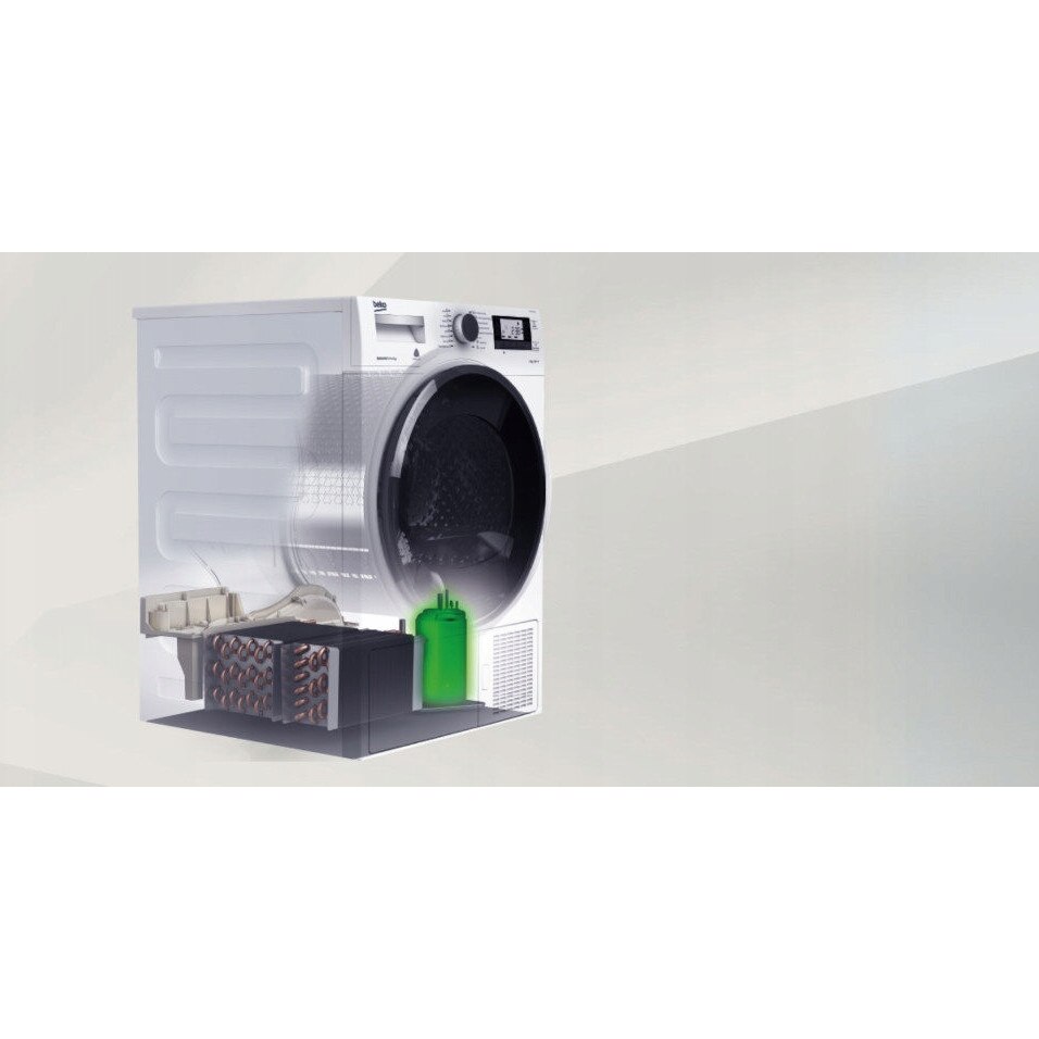 Masina de spalat rufe BEKO B5T69243WSPB bPRO500 9kg, sistem de uscare cu pompa de caldura, alb, 58.6x59.8x84.6cm