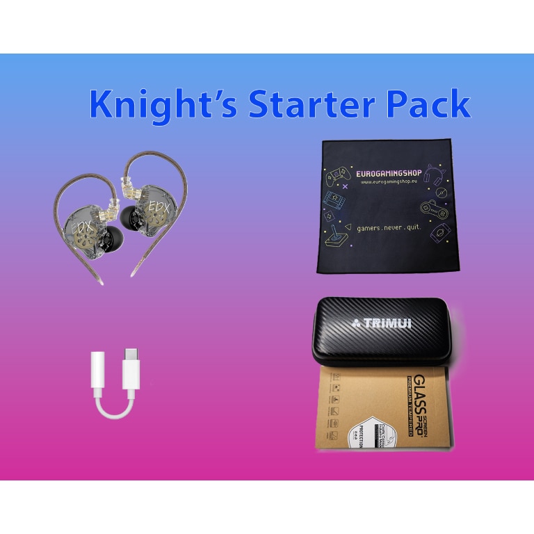 Consola TRIMUI Smart Pro Knights Starter Pack Combo, emulatoare, 64GB, Negru