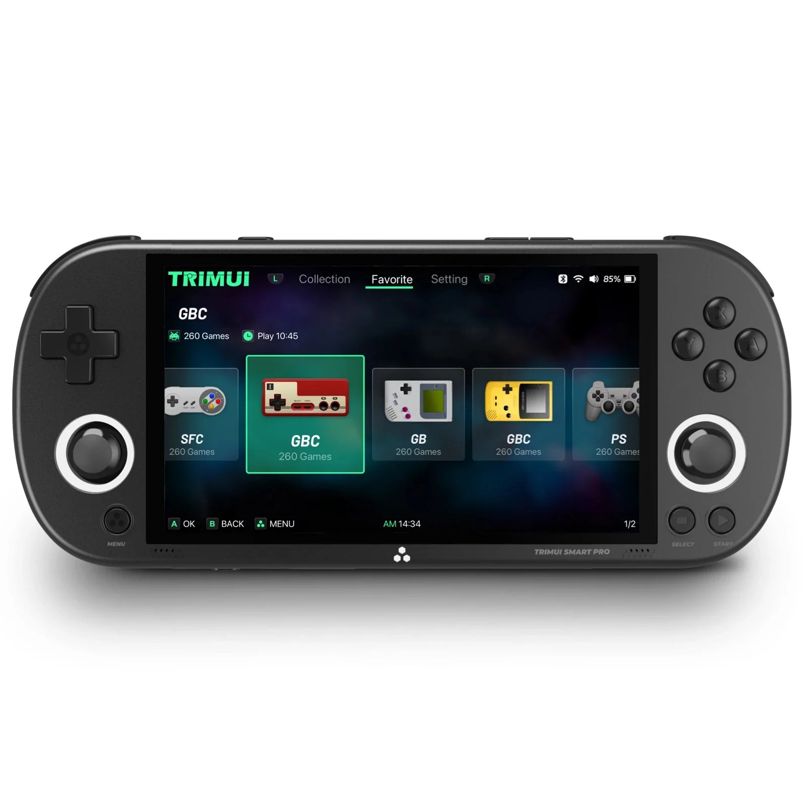 Consola TRIMUI Smart Pro Knights Starter Pack Combo, emulatoare, 64GB, Negru