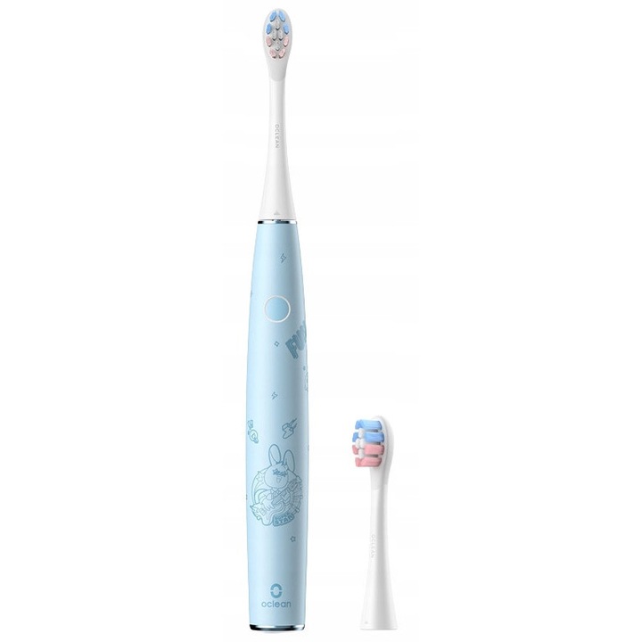 Звукова четка за зъби Oclean Kids, синя, 2 глави с флуор, магнитно зареждане, 100g