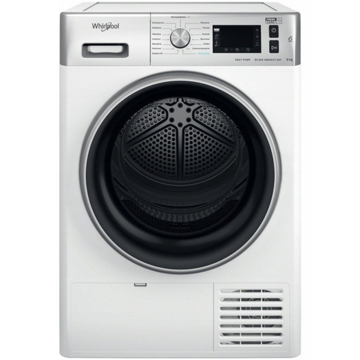 Uscator de rufe Whirlpool FFT D 9X3WSBS, 9 kg, condensare, alb-argintiu, 84.9x59.5x64.9 cm