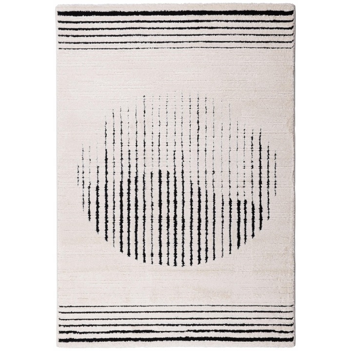 Килим Multi-Decor Elio Linie 80x150см, кремаво-черен, 100% полипропилен, антиалергичен