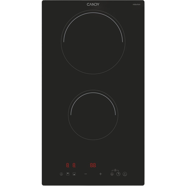 Електрически плот, Candy, CID 30 1, 2 зони за готвене, черен, 28.8x52см