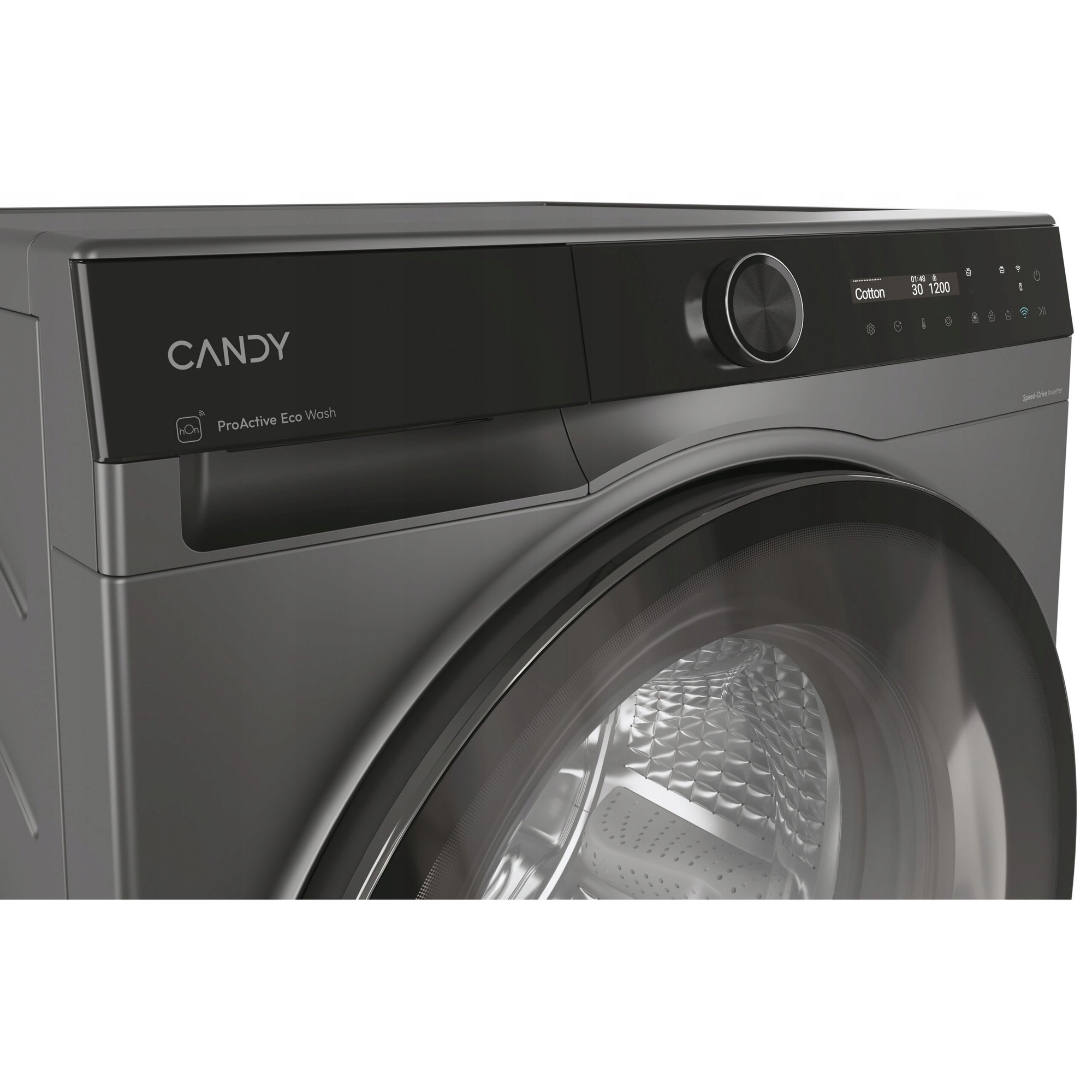 Masina de spalat rufe Candy ProWash 700, 11kg, 1400 RPM, antracit, cu functii smart