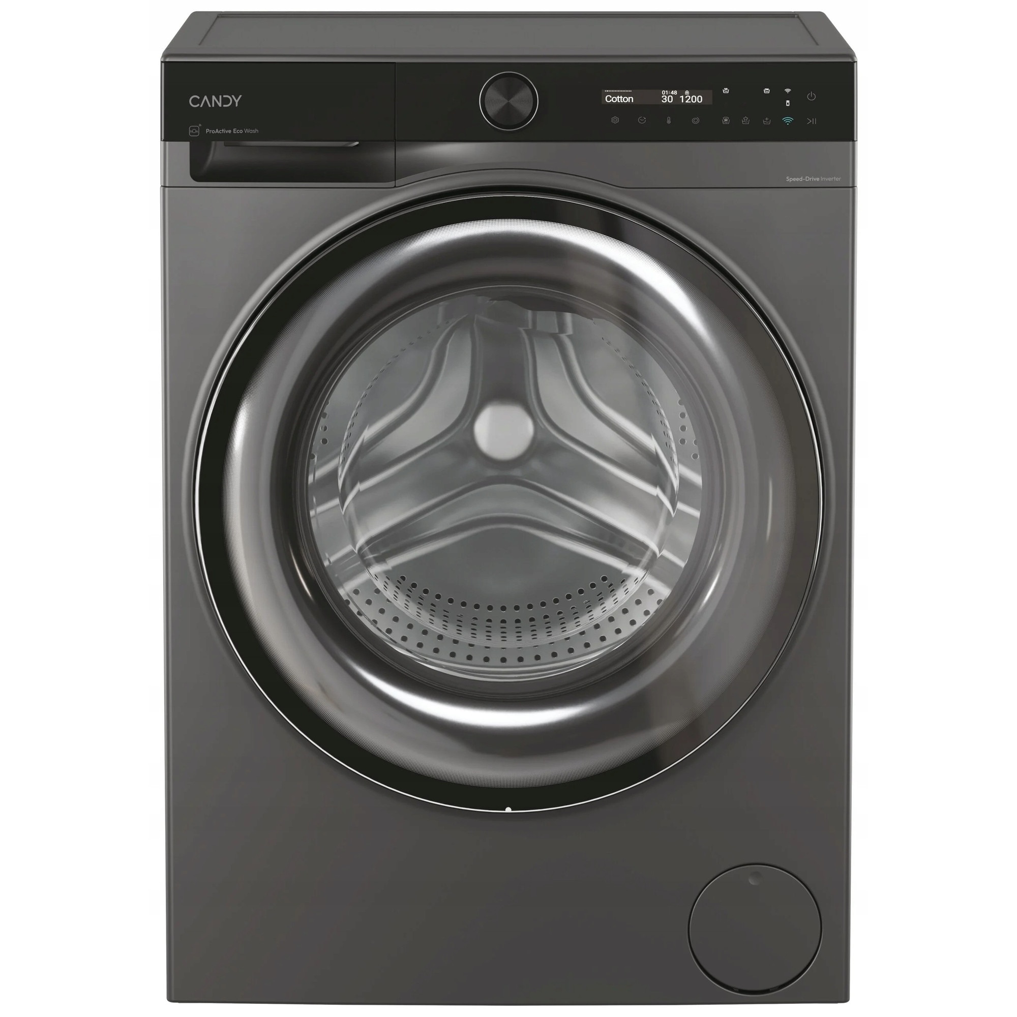Masina de spalat rufe Candy ProWash 700, 11kg, 1400 RPM, antracit, cu functii smart