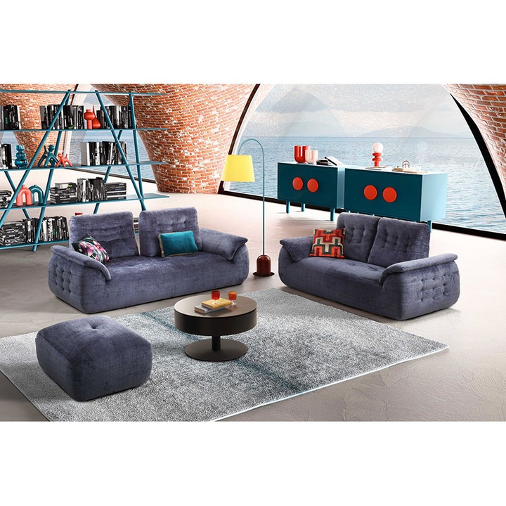 Canapea FELIX, 3 locuri cu spatare mobile, stofa, 223x106/117 cm