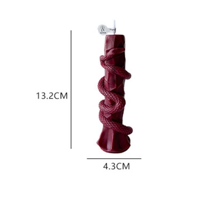 Ароматерапевтична свещ Духът на змията, червена, 15x5x4см, 90гр