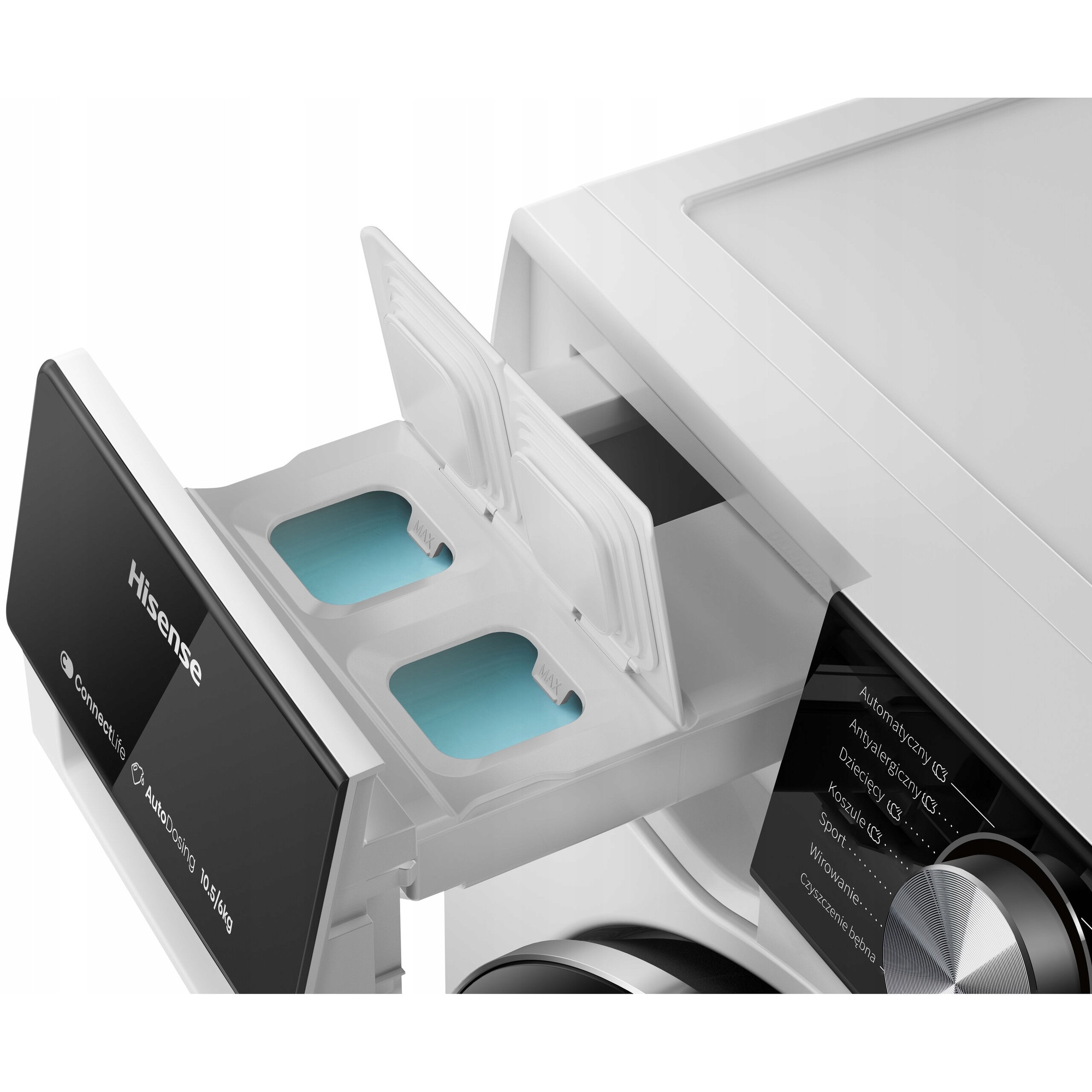 Pralko-suszarka, 10.5kg, 6kg, alb, HISENSE WD5S1045BW