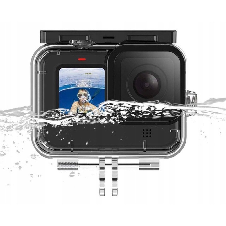 Водоустойчив кейс за GoPro 9 Hero Black, Telesin, 60м дълбочина, 78,6x78,6x40мм, пълен комплект