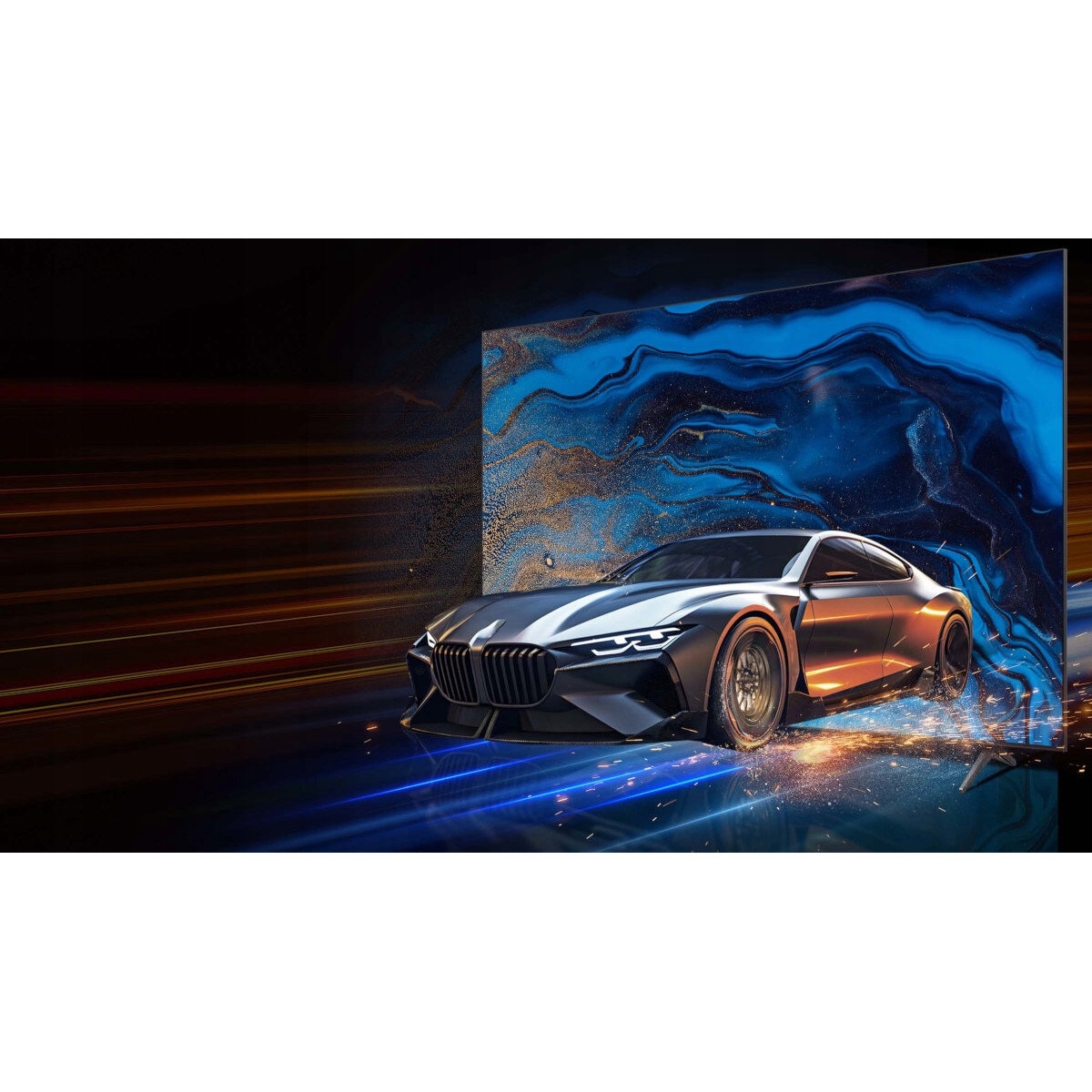 Televizor LED TCL 75C69K 75" 4K QD-Mini, 144 Hz, Dolby Atmos, negru