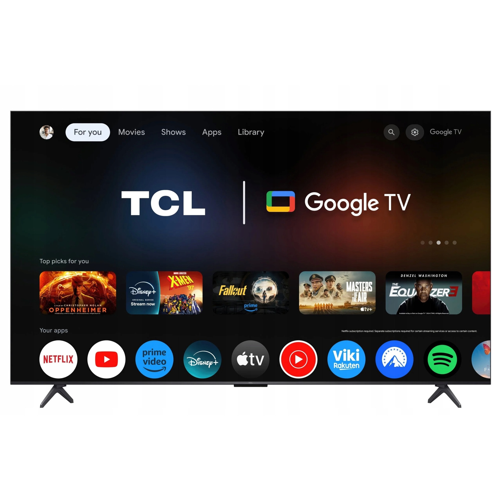 Televizor LED TCL 75C69K 75" 4K QD-Mini, 144 Hz, Dolby Atmos, negru