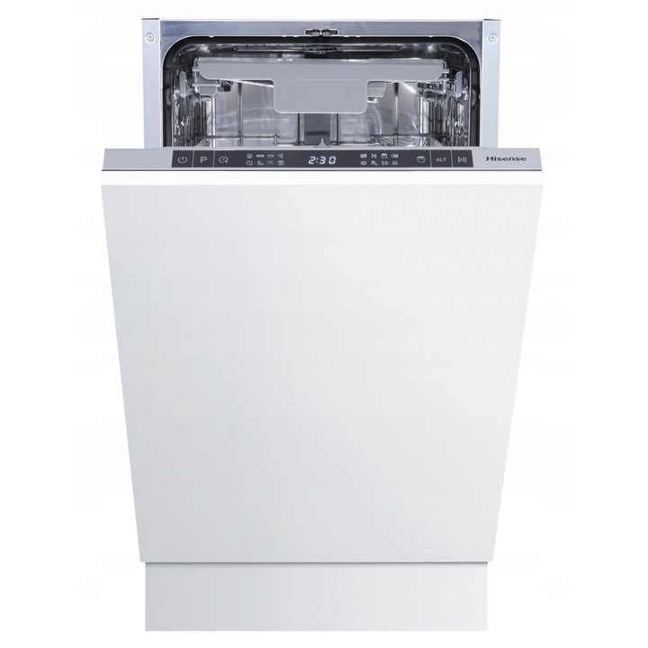 Masina de spalat vase incorporabila, Hisense HV543D10, 11 seturi, 44.8x84.5x60cm, functie de deschidere automata, consum apa 9.5l/cicl.