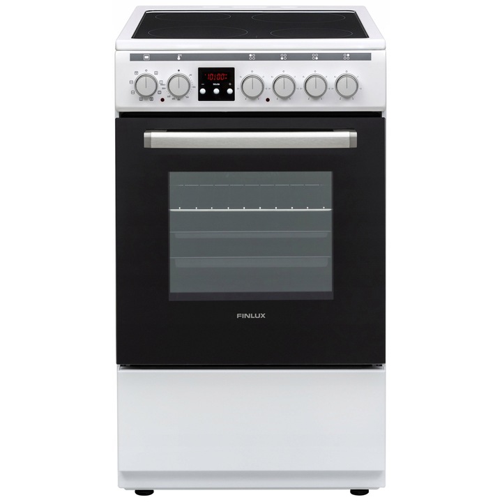 Електрическа готварска печка, FINLUX FC-583, керамичен плот, 4 зони, бял, 50x60x85см