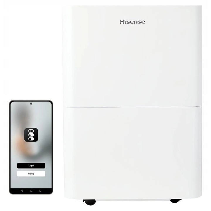 Обезвлажнител Hisense D16HW, 4.2л, бял, 260W, 70м2, Wi-Fi