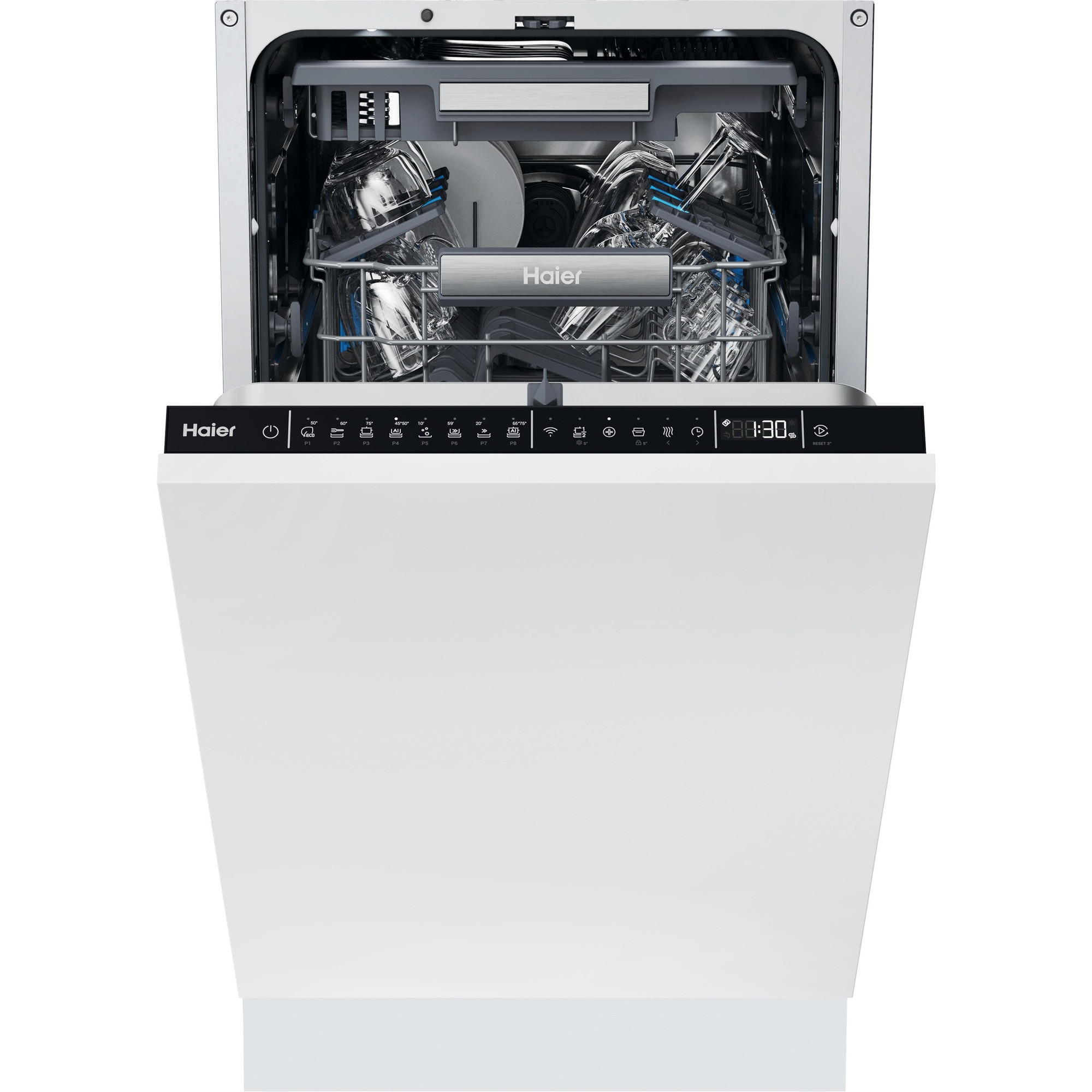 Masina de spalat vase HAIER AI XI1C1TB4LPCFB, 45cm, Control smartphone, 41dB