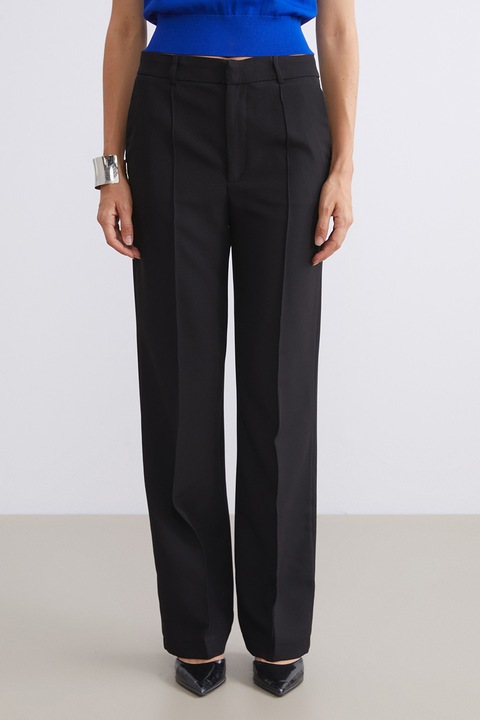 LC WAIKIKI, Pantaloni conici cu tali inalta, Negru