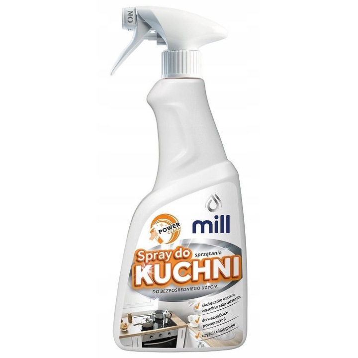 Spray de curatare bucatarie Mill Clean 500ml, 0.5kg, pentru toate suprafetele, fara miros
