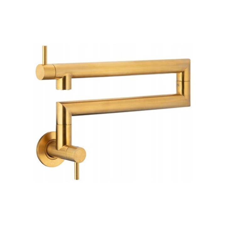 Baterie sanitara Duero, zlata periata, montare pe perete, 1 orificiu, 600mm