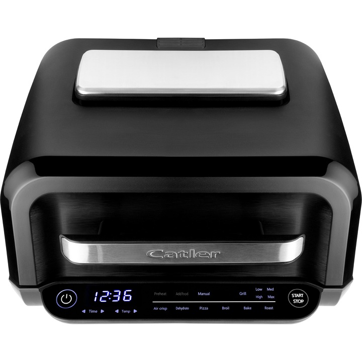 Friteuza Catler HG 410, 8 functii, 7,2L, neagra, 39x39x25cm