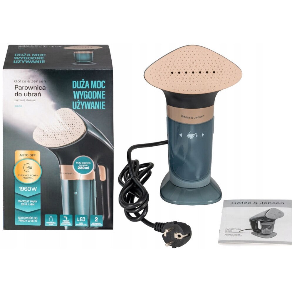 Parownica cu abur GOTZE & JENSEN SI800, ceramica, 1960W, negru-auriu, 220ml