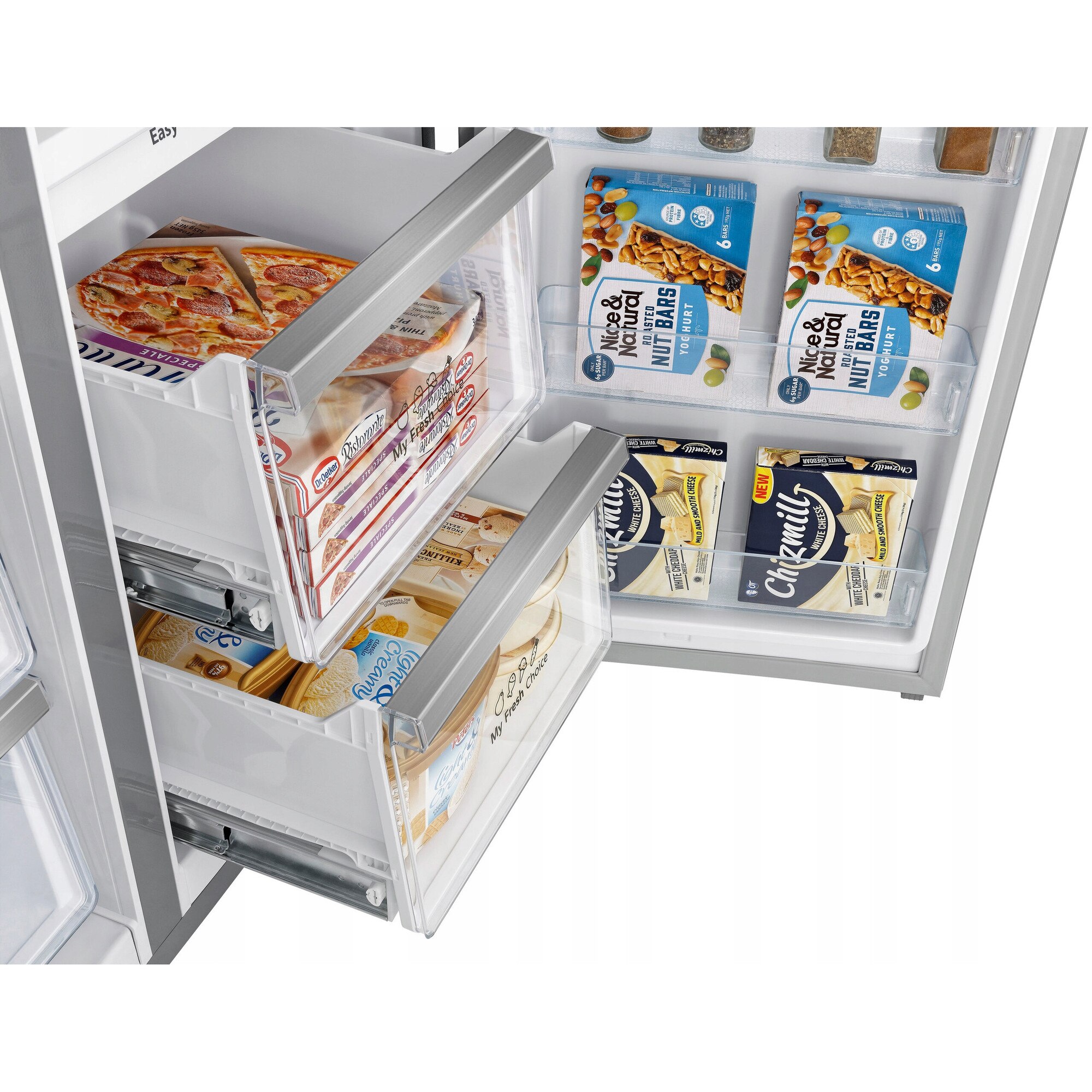 Frigider Side by Side, Hisense 178.5 cm, No Frost, 393 l, inox