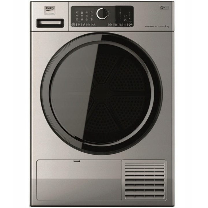 Сушилня с кондензация BEKO PROFESSIONAL AWZ 8HPS PRO BP 8 кг, сребриста, 65.6x59.5x84.9 см