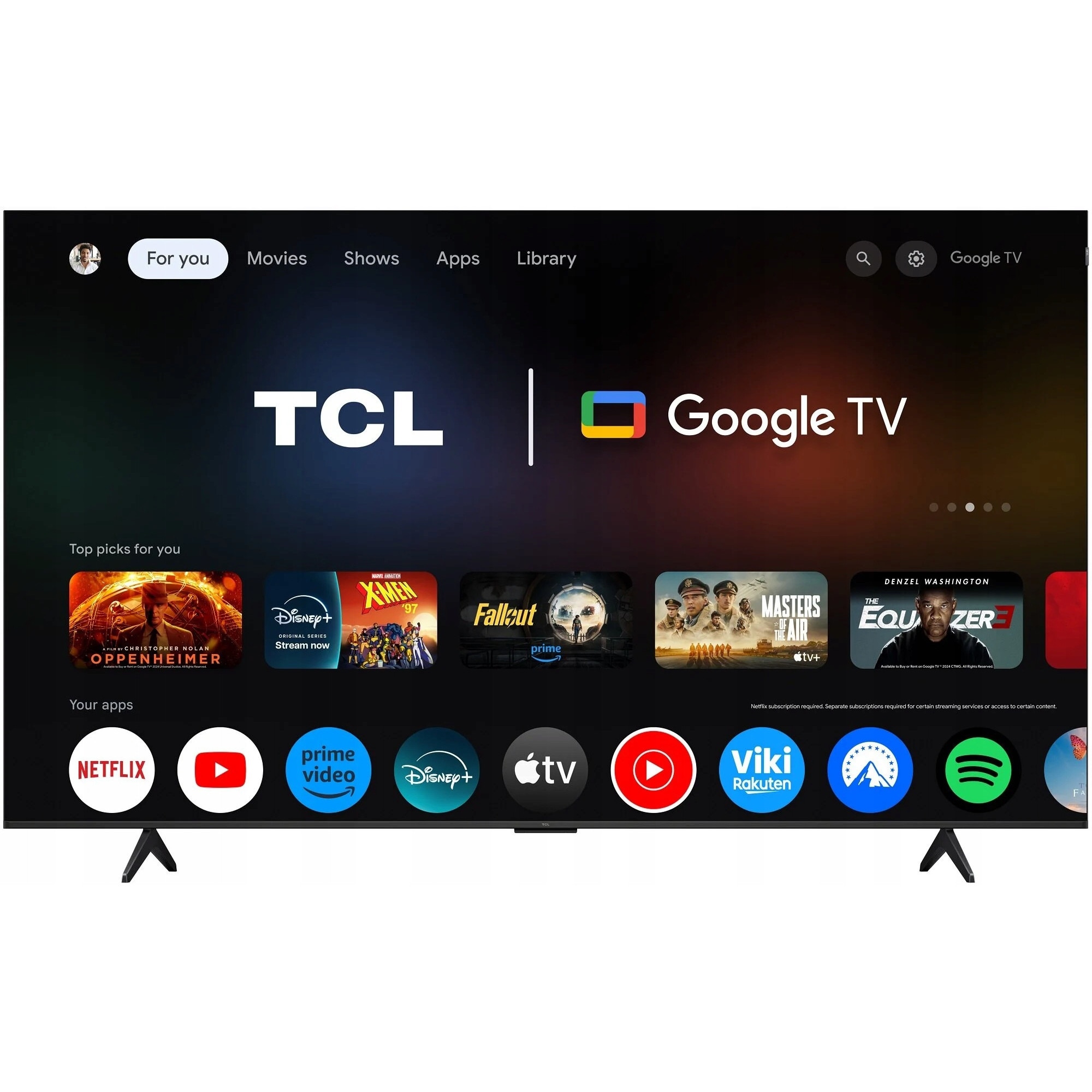 Televizor QLED 85" TCL P7K 4K, Dolby Atmos, Dolby Vision, negru