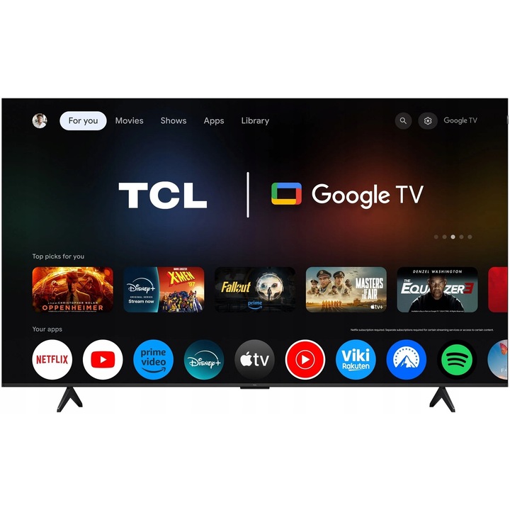 Телевизор QLED 85" TCL P7K 4K, Dolby Atmos, Dolby Vision, черен