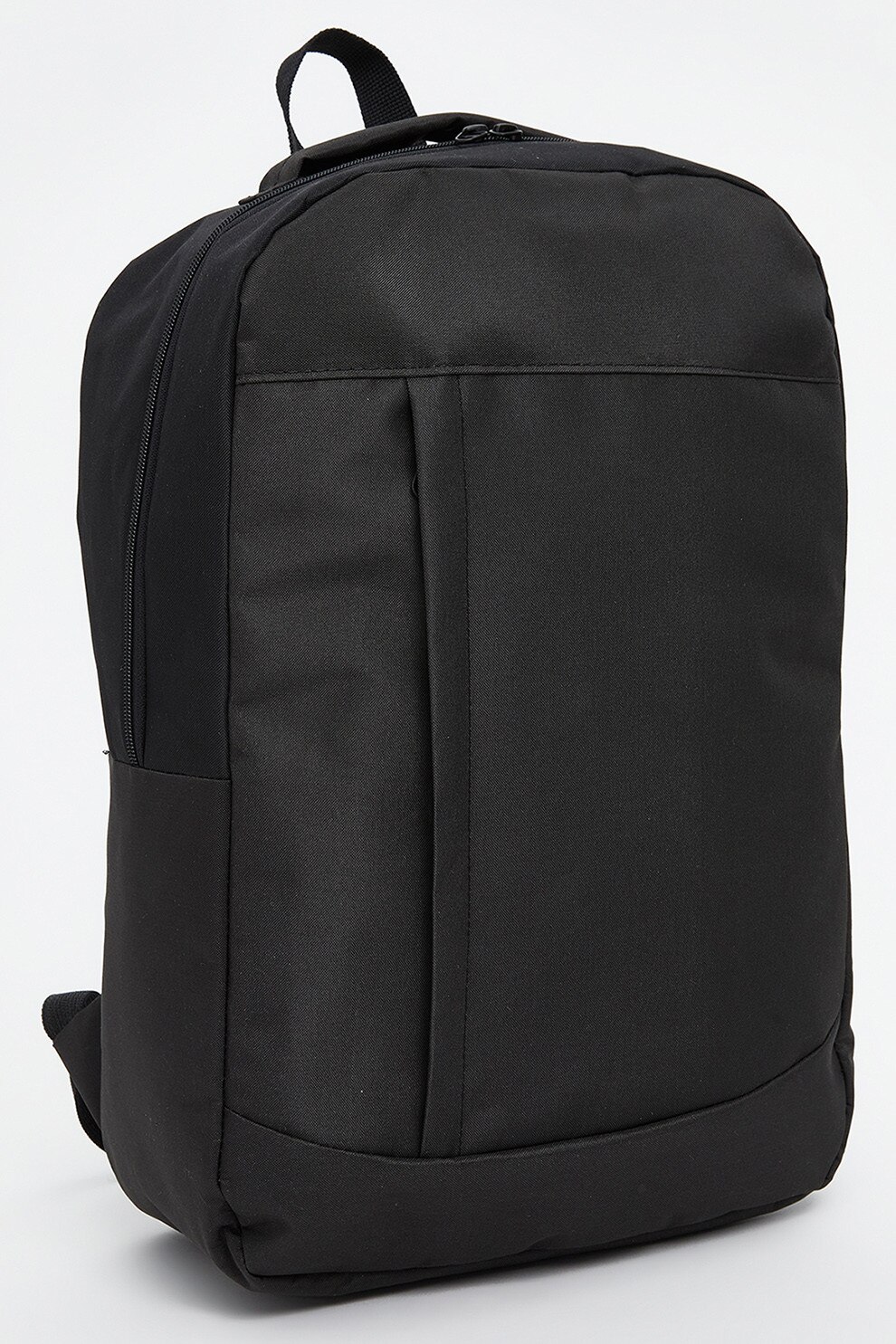 LC WAIKIKI, Rucsac din material textil cu buzunar frontal cu fermoar, Negru