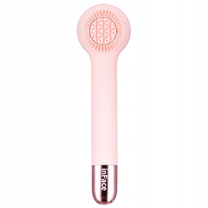 SPA масажна четка Xiaomi InFace CB-11D, 3 скорости, 4 приставки, розова, 306x83x66мм, комплект