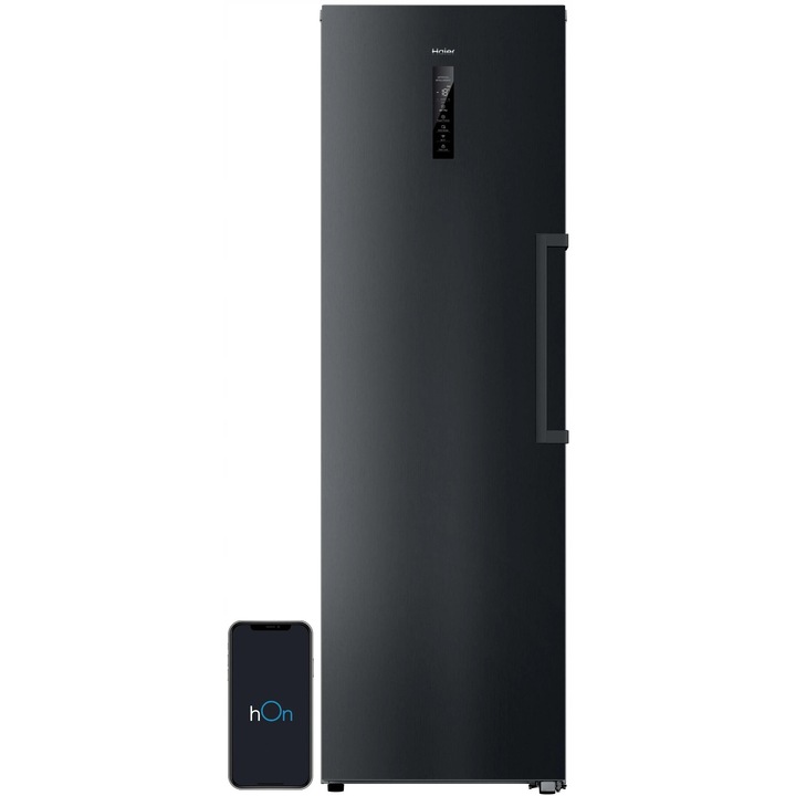 Zamrazarka H4F306DDH1L, 301L, Ciemn Inox, 190x60x74.2cm, cu sistem No Frost, alarm deschidere usa