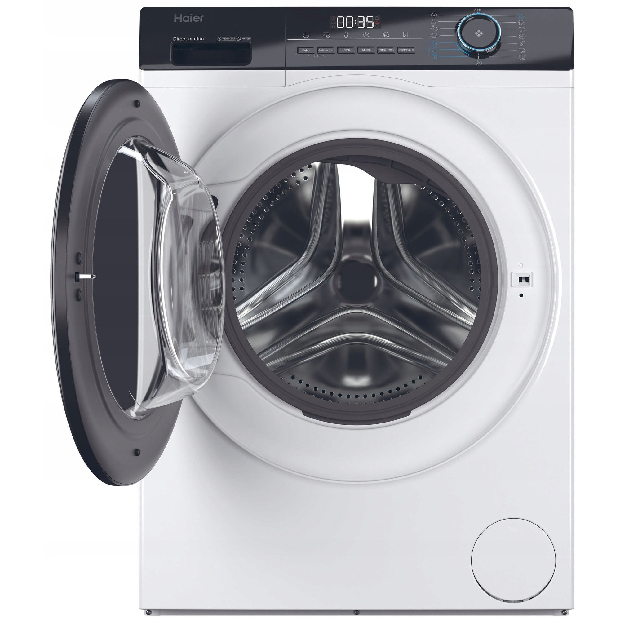 Masina de spalat rufe, HAIER, HW70-B14929, 7kg, 1400rpm, alb-negru, 52x60x85cm