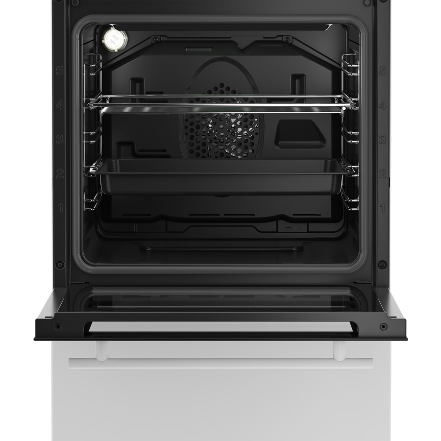 Aragaz gaz-electric BEKO, model FSM51339DWDS, 4 arzatoare, culoare alba, dimensiuni 50x60x85cm