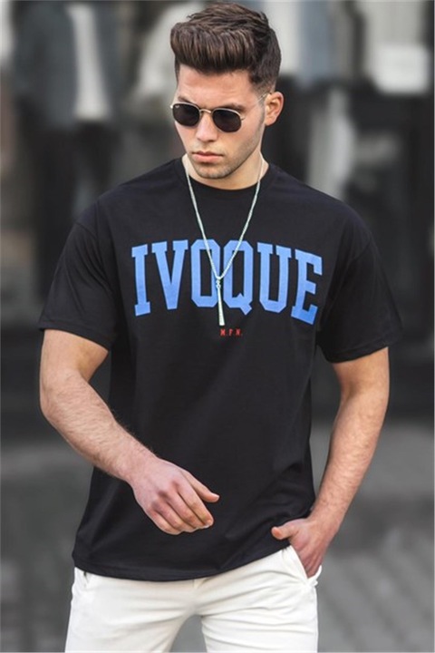 Мъжки тениски, Памук, Madmext, 301930, Черно, XL