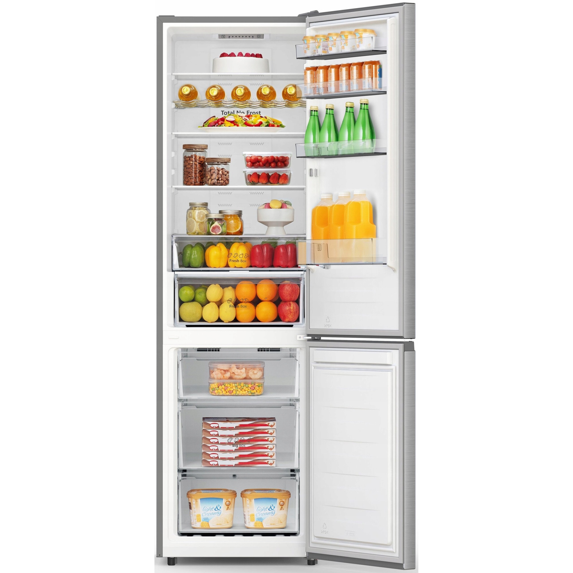Frigider Kombi Hisense 201.7 cm, 238l + 98l, No Frost, 59.5x57.9cm