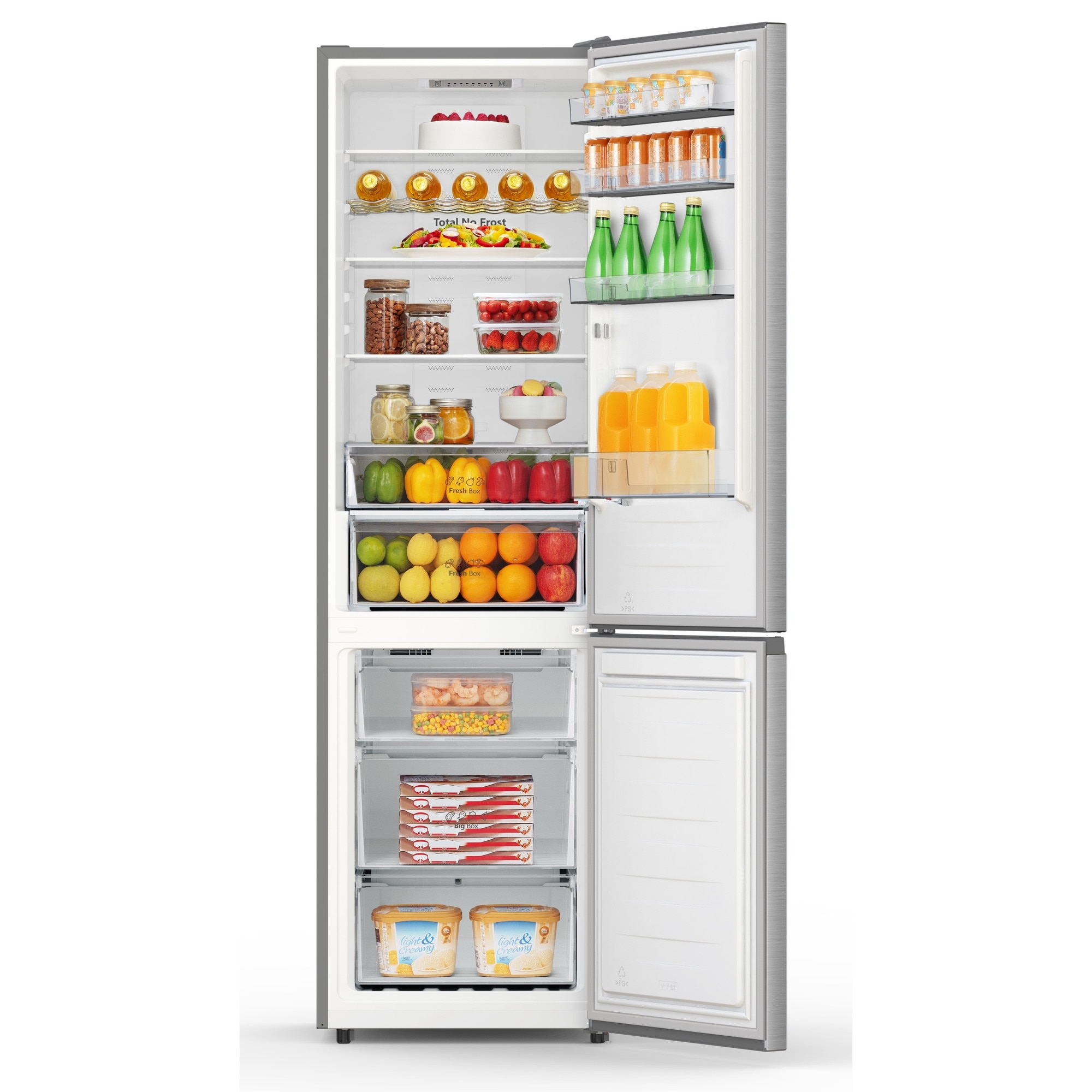 Frigider Kombi Hisense 201.7 cm, 238l + 98l, No Frost, 59.5x57.9cm