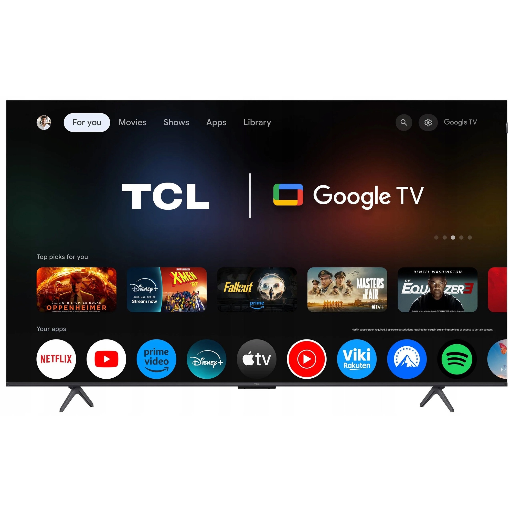 Televizor QLED 75" TCL 75C75B 4K 144Hz, Dolby Atmos, Wi-Fi, negru