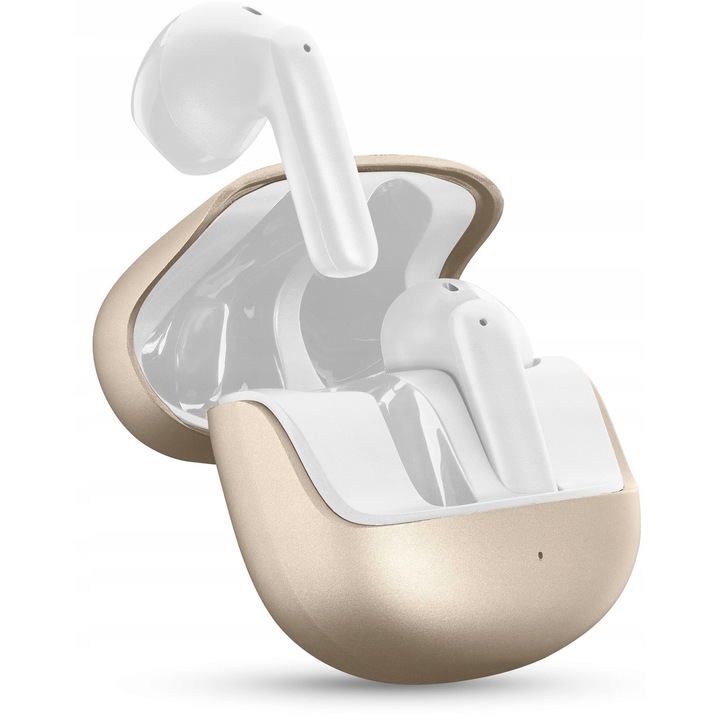 Casti wireless Cellularline Pure, aurii, cu autonomie de pana la 32 ore, control tactil