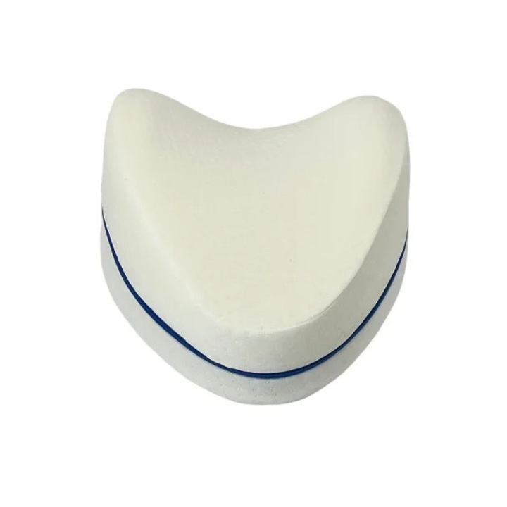 Perna ortopedica pentru genunchi si picioare, Spuma cu memorie, husa detasabila, Folosit pentru ameliorarea durerilor de sciatica, spate, sold, genunchi, articulatii, alb