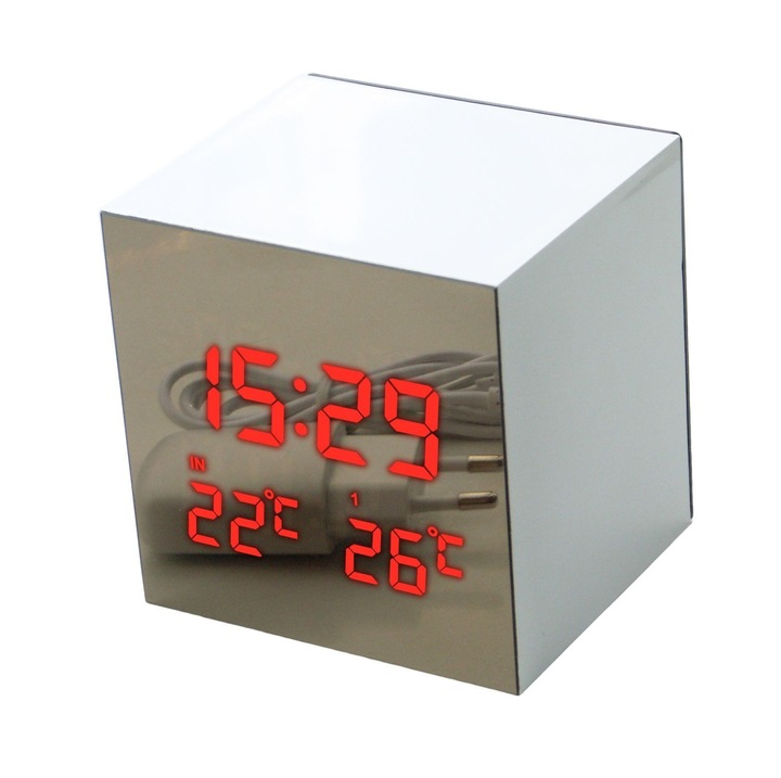 Statie meteorologica Meteo SP28, alb, dimensiuni 9.5x8.3cm, alimentare baterie si retea