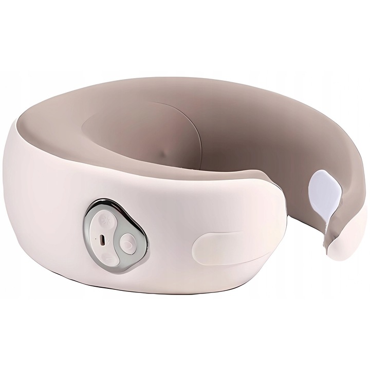 Масажор за врат, PANGAO PG-Neck K1, 2 режима, кафяво-бял, безжичен