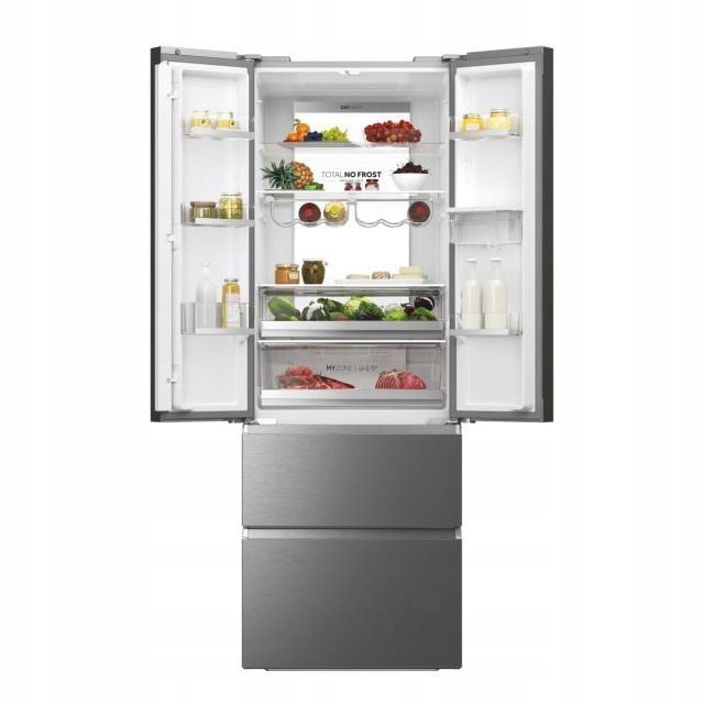 Frigider HAIER FD 70 Series 7, 337l + 140l, No Frost, gri, 200.6