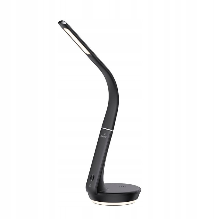 Lampa birou LED HAWK HW-LAMP02, 3,5W, incarcator wireless 10W, design elegant, flexibil