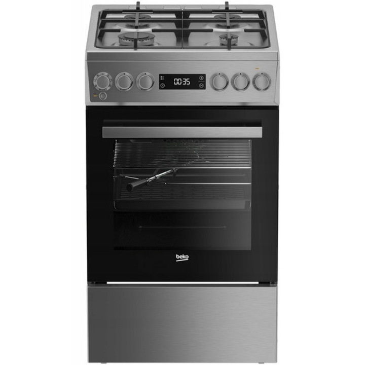 Готварска печка BEKO FSMT51339DXDT, електрическа, инокс, 4 котлона, 50x60x85см