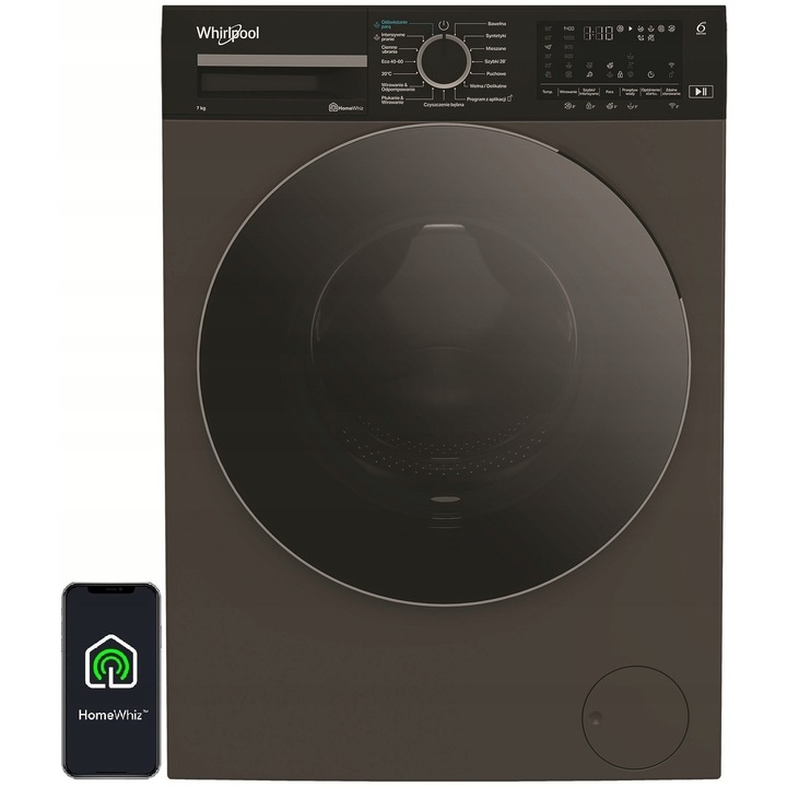 Пералня WHIRLPOOL WAM 764GKBC PL, 7кг, 1400 об./мин., Тъмносив, 60x46.8x84.5см