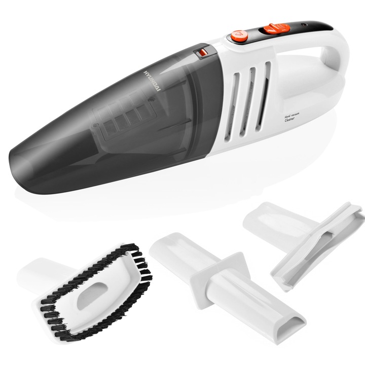 Aspirator de mana Hyundai HVC101, fara sac, functie umeda si uscata, filtru lavabil, autonomie 15 minute